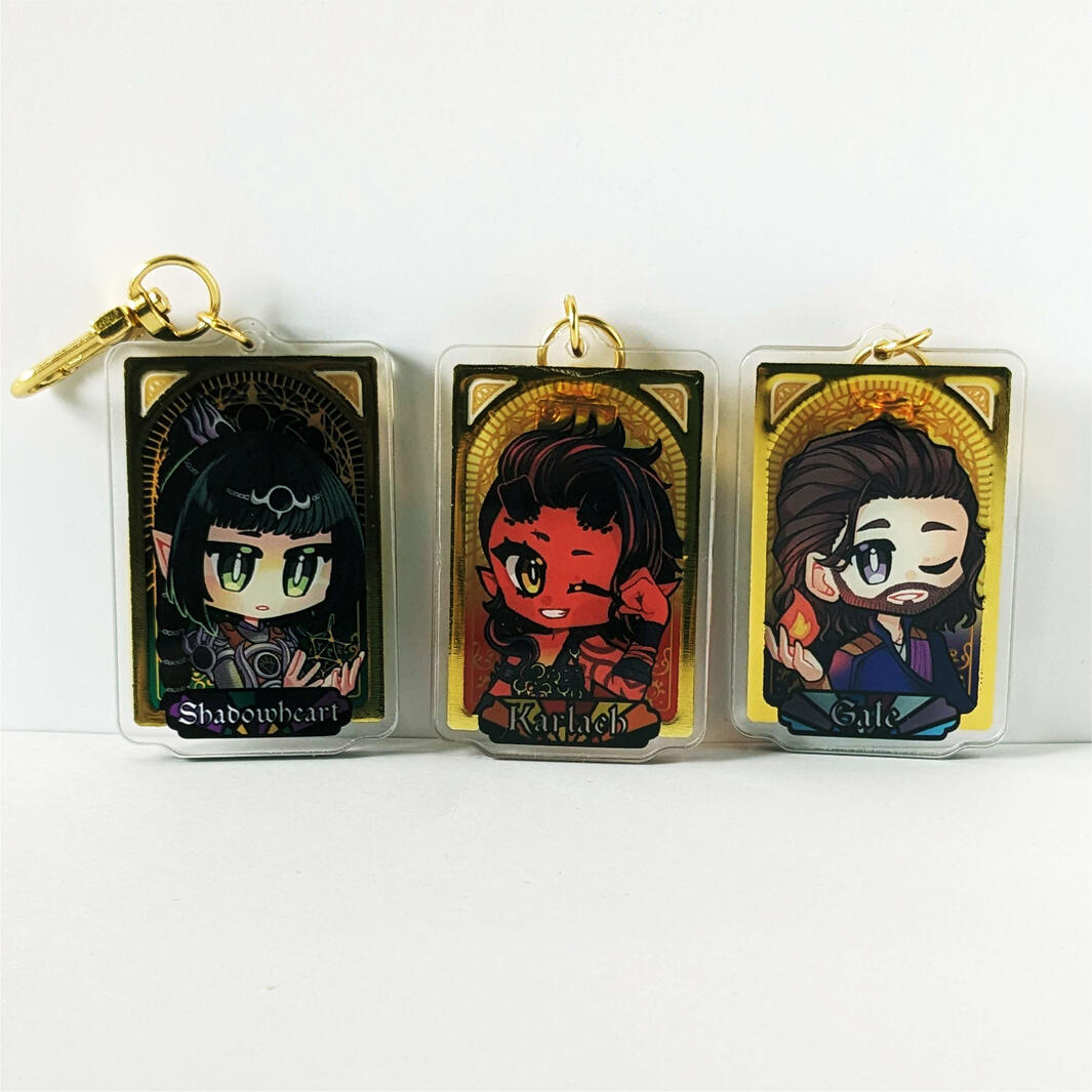 Gold Foil Acrylic Charm